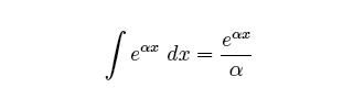 e^(ax) -> e^(ax)/a